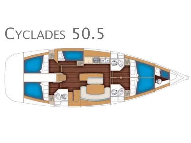 Book yachts online - sailboat - Cyclades 50.5 - Cyclades 50.5ATH - rent