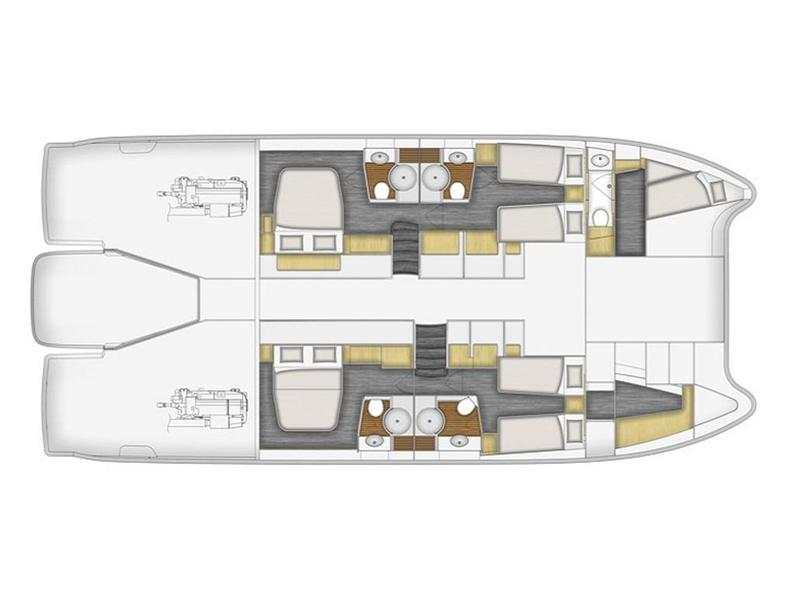 Book yachts online - powercatamaran - Fountaine Pajot Queensland 55 - Actium IV - rent