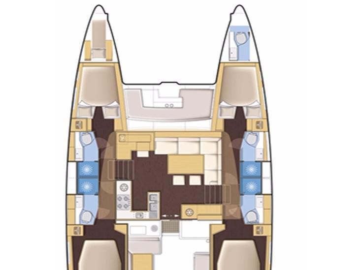 Book yachts online - catamaran - Lagoon 450F - Sky Blu  - rent