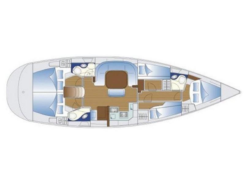 Book yachts online - sailboat - Bavaria 49 - ANGELA - rent