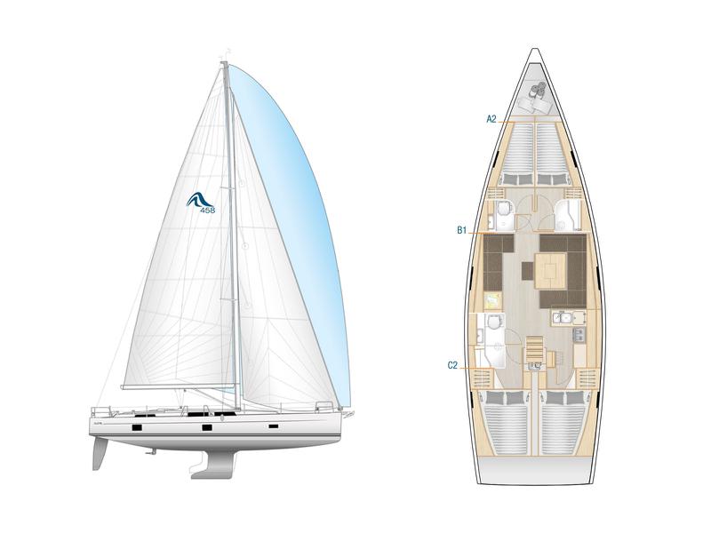 Book yachts online - sailboat - Hanse 458 - Zoe (Generator &amp; Watermaker - rent