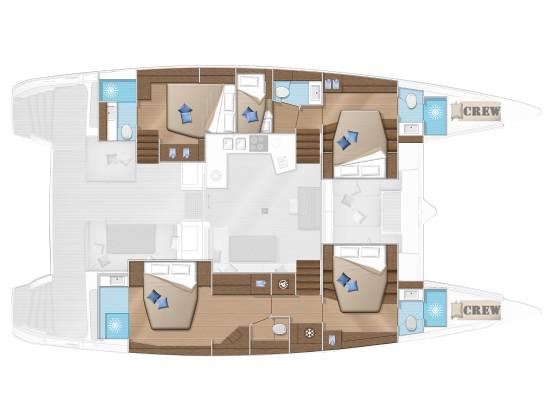 Book yachts online - catamaran - Lagoon 52 - Ace of Diamonds (A/C - Generator - Refit 2021) - rent