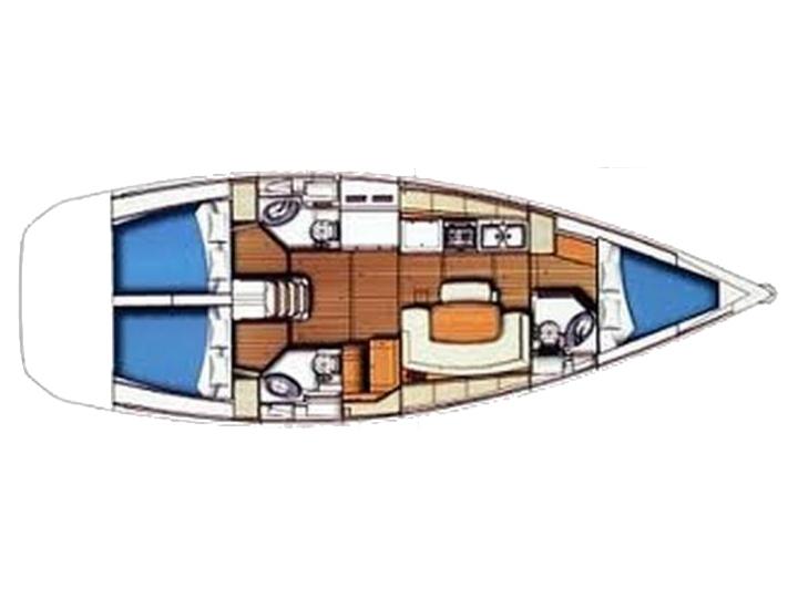 Book yachts online - sailboat - Beneteau Cyclades 43.3 - Elvira - rent