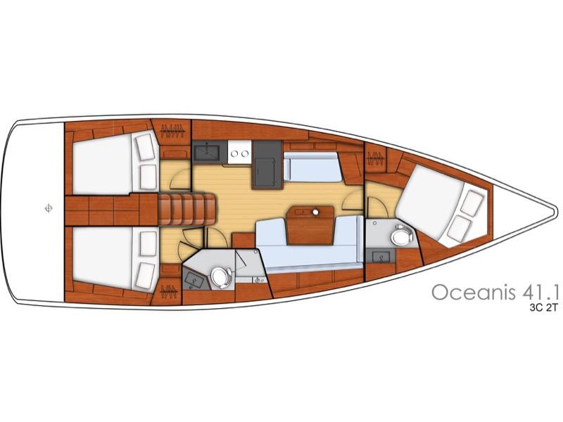 Book yachts online - sailboat - Oceanis 41.1 - Hydros - Standard line - rent