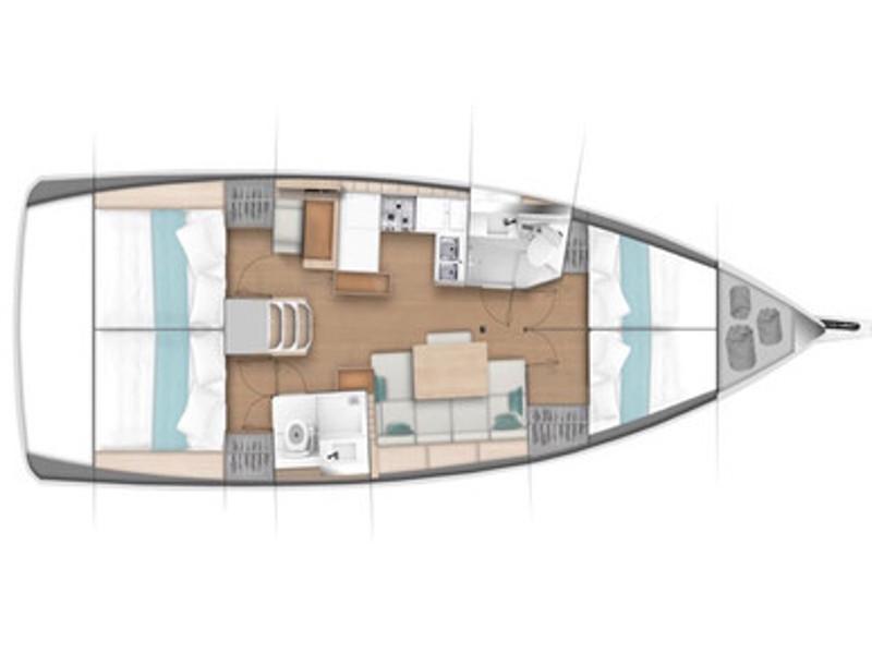 Book yachts online - sailboat - Sun Odyssey 440 - Vittoria - Standard line - rent
