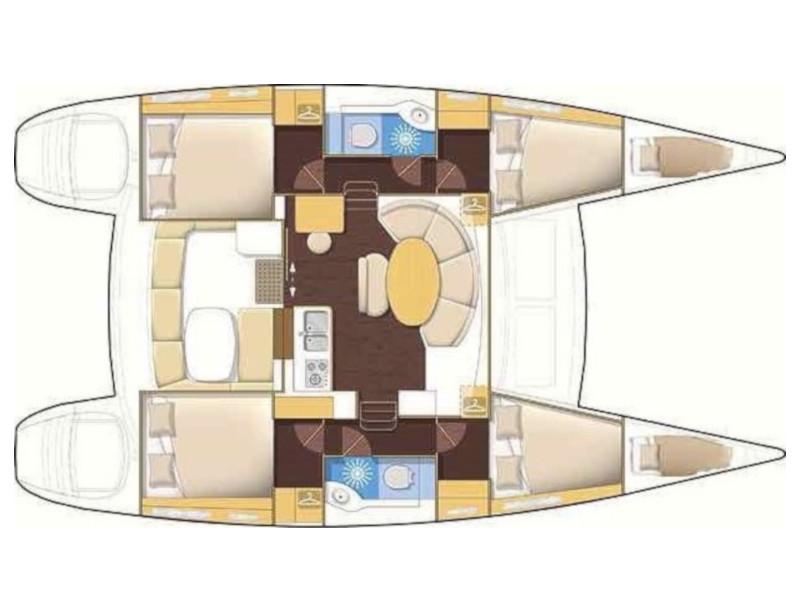 Book yachts online - catamaran - Lagoon 380 S2 - Malvasia - Standard line - rent