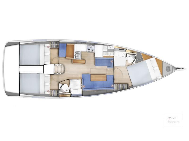 Book yachts online - sailboat - Sun Odyssey 410 - Eumephe - Standard line - rent