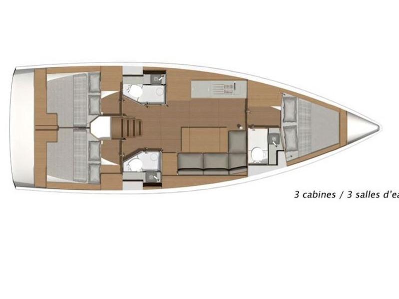 Book yachts online - sailboat - Dufour 390 Grand Large - Friend Planet - rent