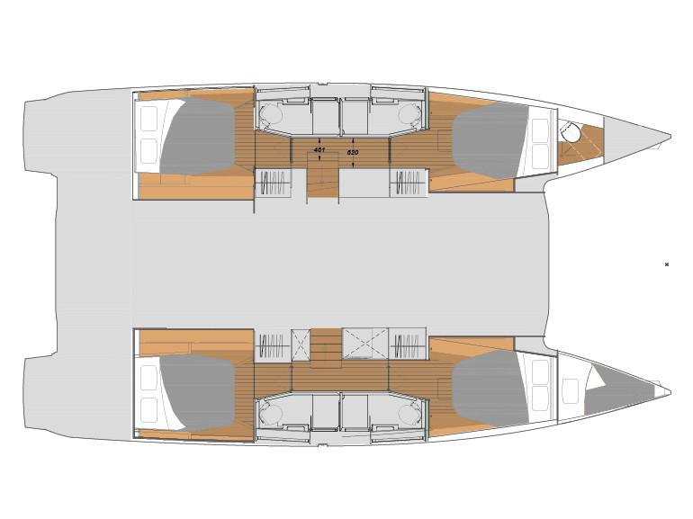 Book yachts online - catamaran - Fountaine Pajot Elba 45 - Olympus - rent