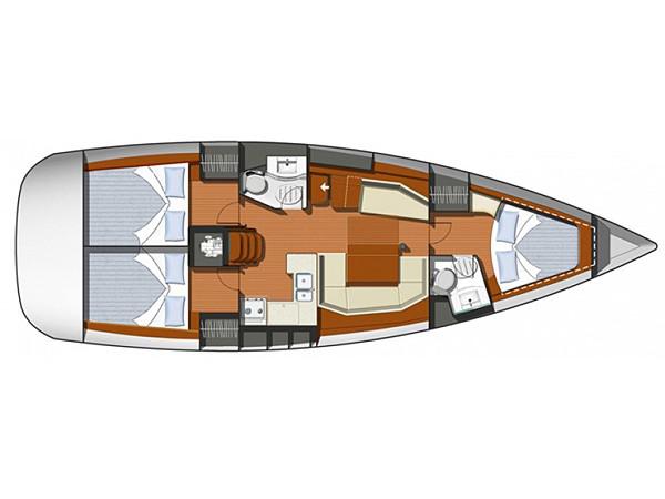 Book yachts online - sailboat - Sun Odyssey 42 i - M2 - rent