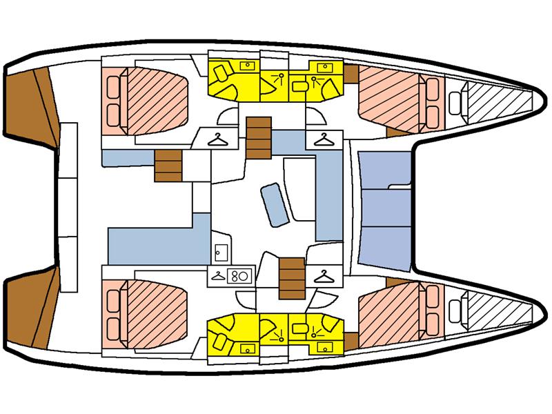 Book yachts online - catamaran - Lagoon 42 - Tigra - rent