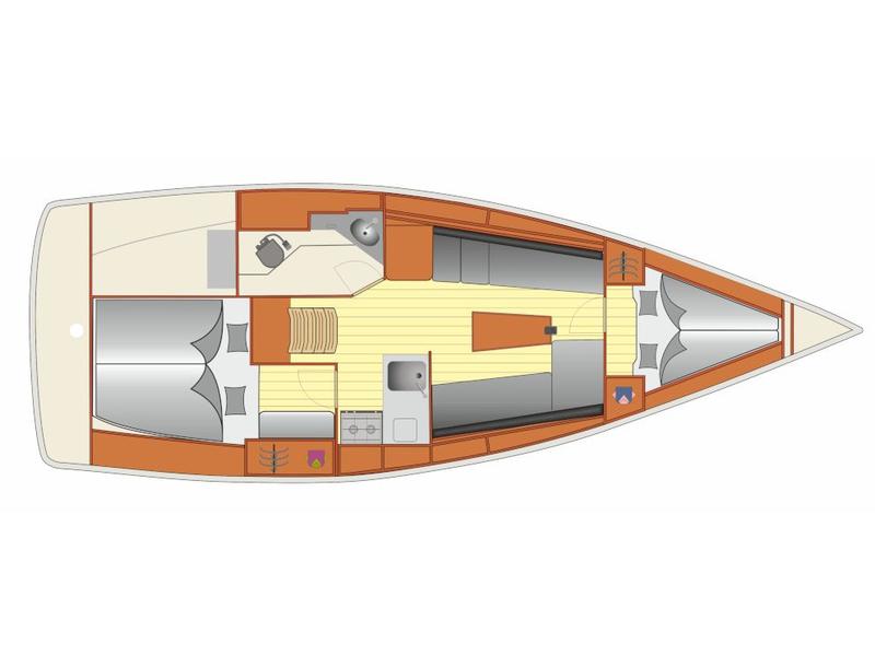 Book yachts online - sailboat - Bavaria Cruiser 34 - Sora - rent