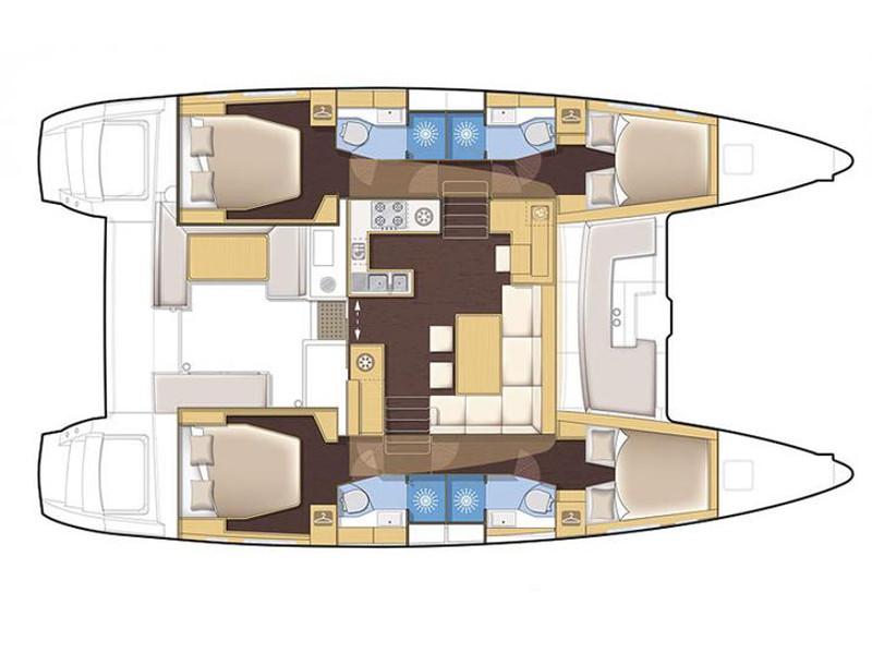 Book yachts online - catamaran - Lagoon 450 Flybridge - AQUA - rent