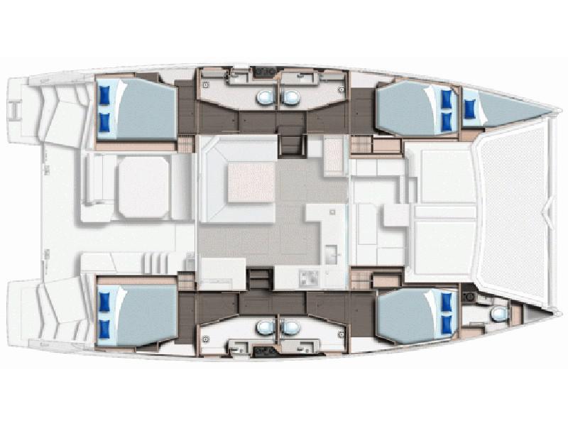 Book yachts online - catamaran - Leopard 45 - Rosabe - rent