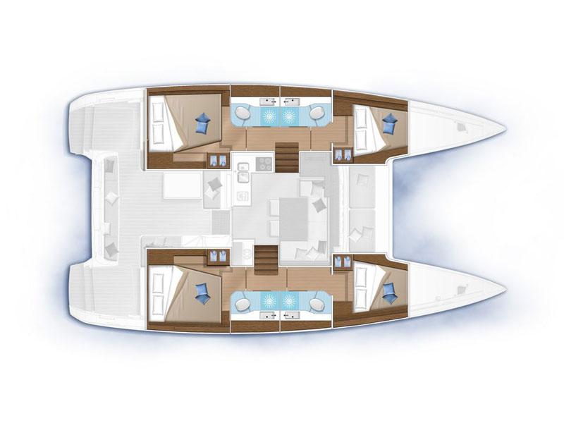Book yachts online - catamaran - Lagoon 40 (A/C+GEN+WM) - L40-20-A - rent