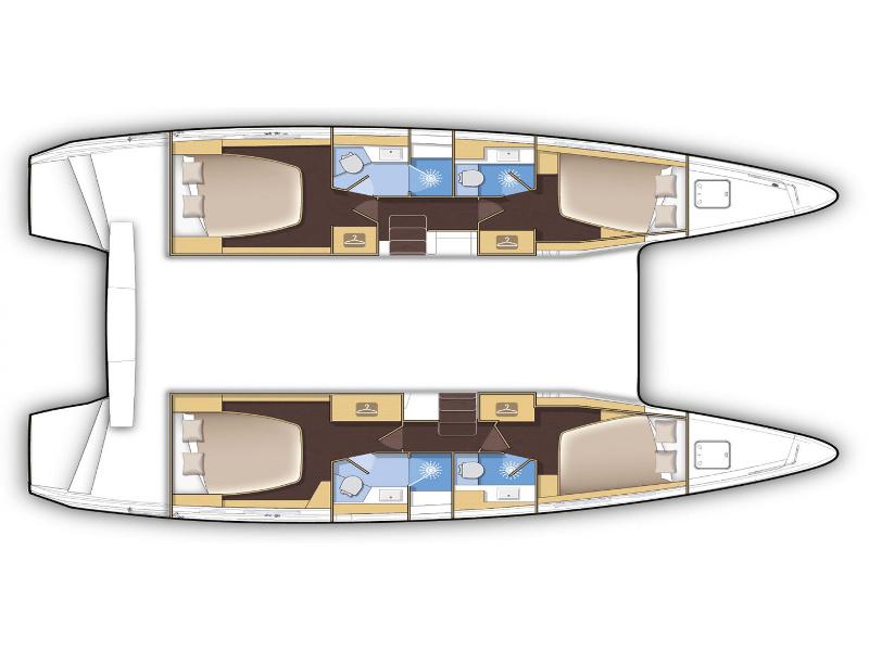 Book yachts online - catamaran - Lagoon 42 (4 Dbl / 2 singles 12) - ZEN - rent