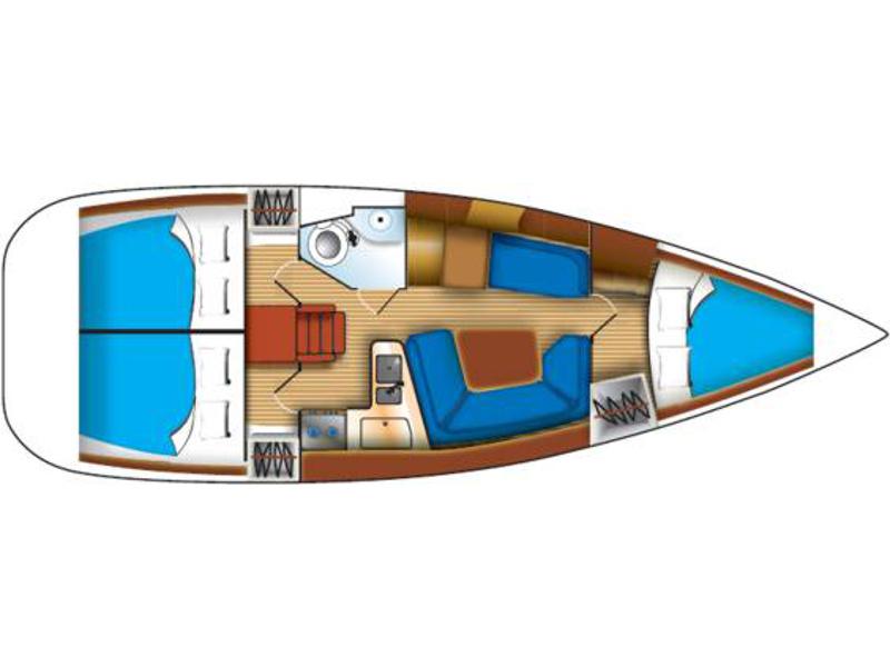Book yachts online - sailboat - Sun Odyssey 35 - KAMA - rent