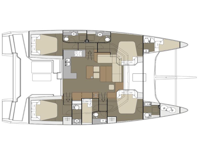 Book yachts online - catamaran - Dufour 48 Catamaran - Bahia Serena - rent