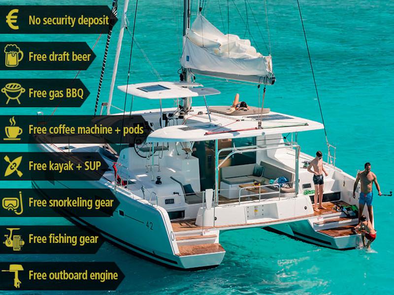 Book yachts online - catamaran - Lagoon 42 - Waterworld - rent