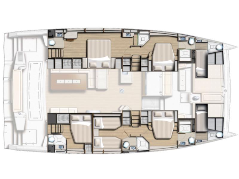 Book yachts online - catamaran - Bali 5.4 - Light Blue - rent