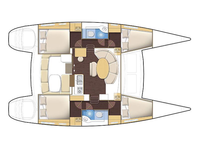 Book yachts online - catamaran - Lagoon 380 - My Elisabeth - rent