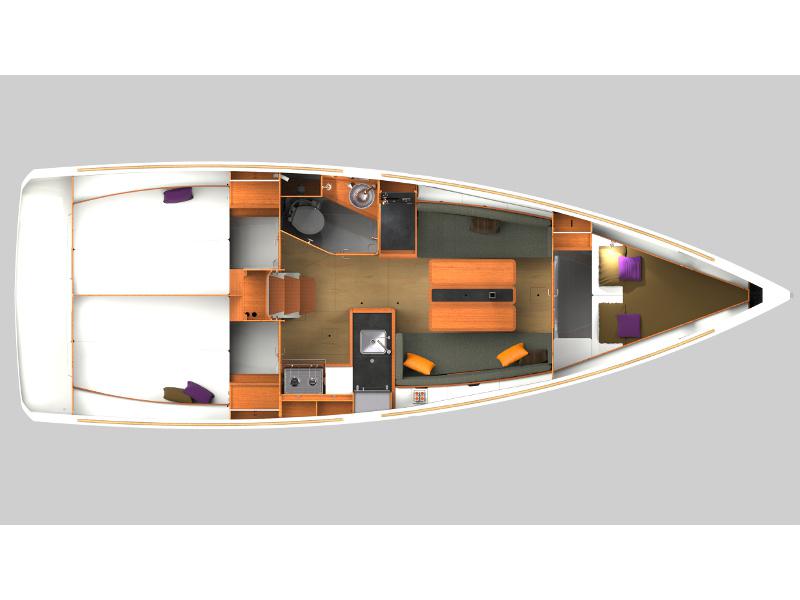 Book yachts online - sailboat - Sun Odyssey 349 - SIBERIA - rent