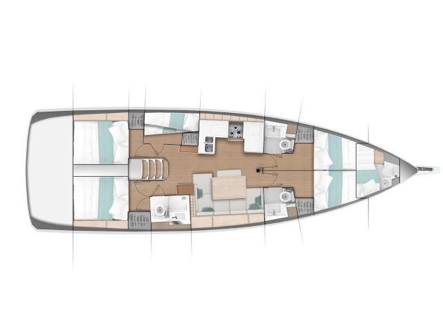Book yachts online - sailboat - Sun Odyssey 490 - North Wind 49 | Model 2023!  - rent