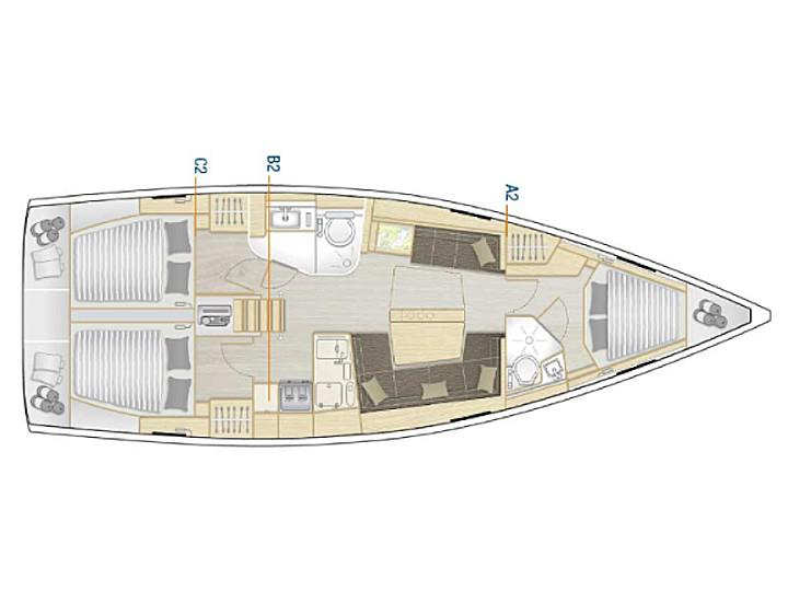 Book yachts online - sailboat - Hanse 418 - Lauda - rent