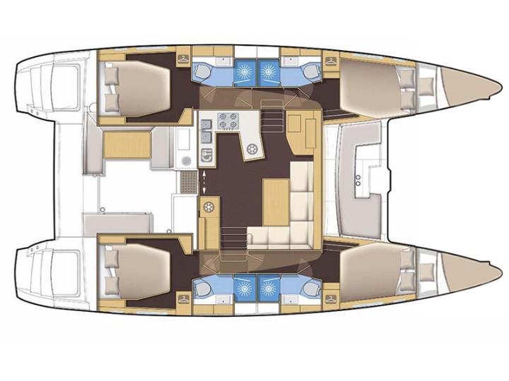 Book yachts online - catamaran - Lagoon 450  Fly - ARP - rent