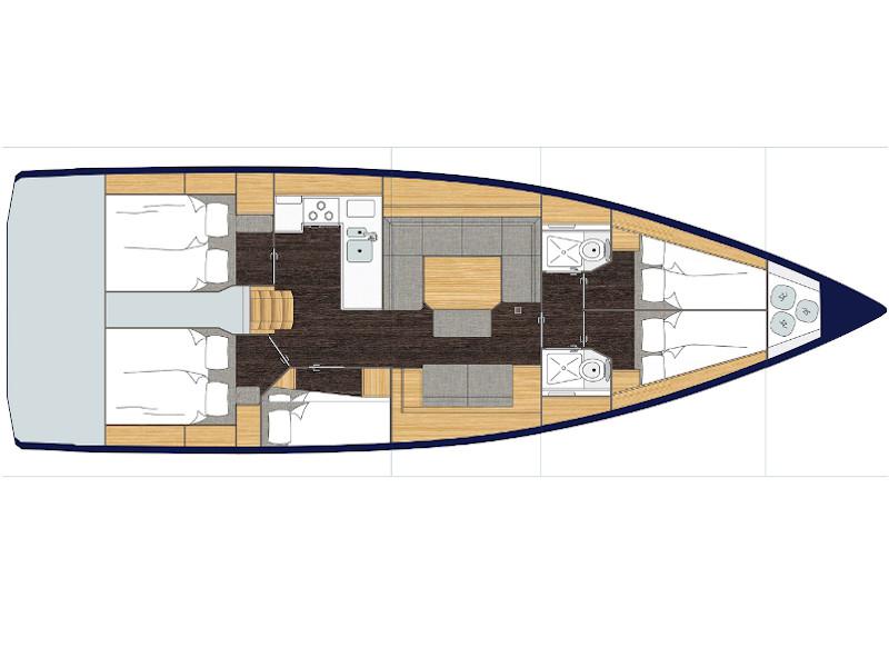 Book yachts online - sailboat - Bavaria C45 - SR I - rent