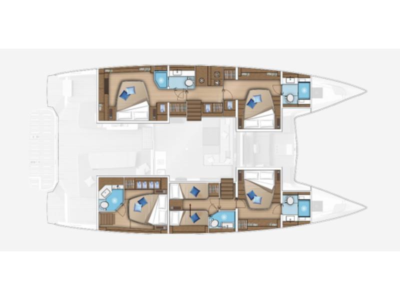 Book yachts online - catamaran - Lagoon 55 - ARCA II - rent