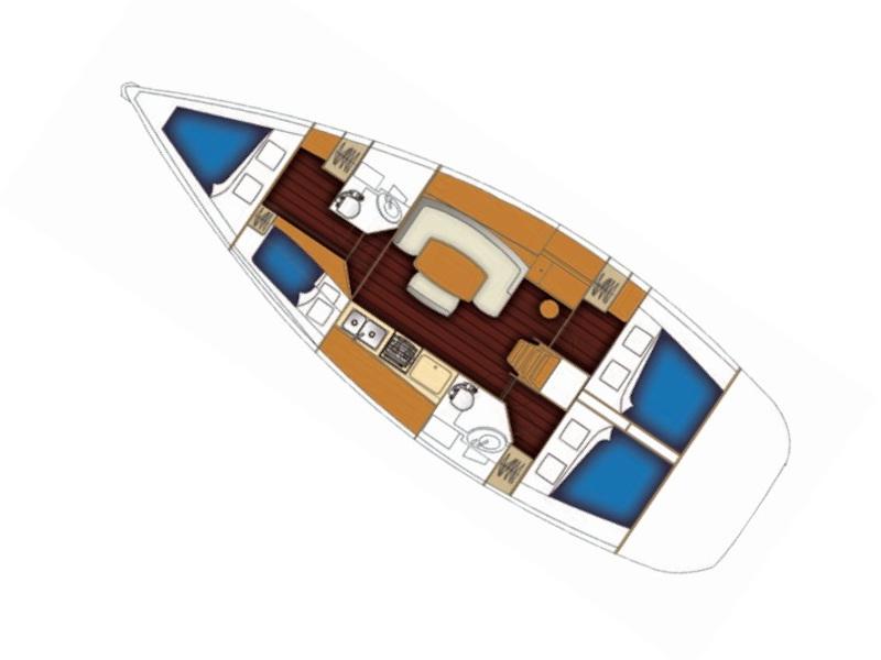 Book yachts online - sailboat - Cyclades 43.4 - CRASH - rent