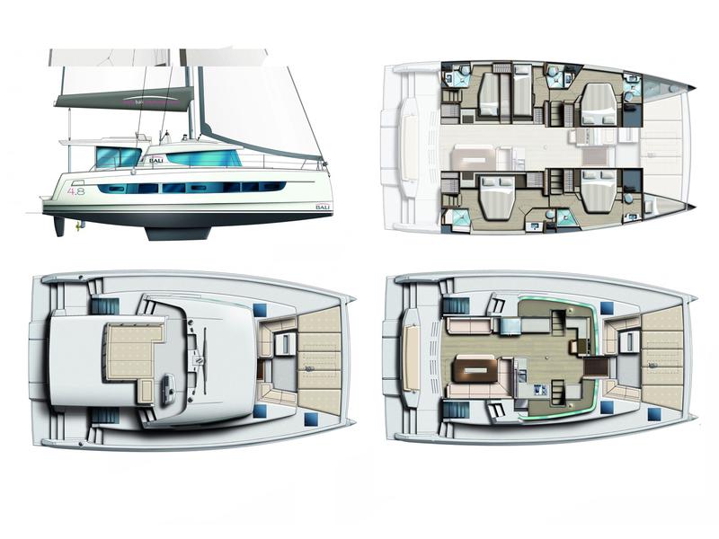 Book yachts online - catamaran - Bali 4.8 - Virgo - rent