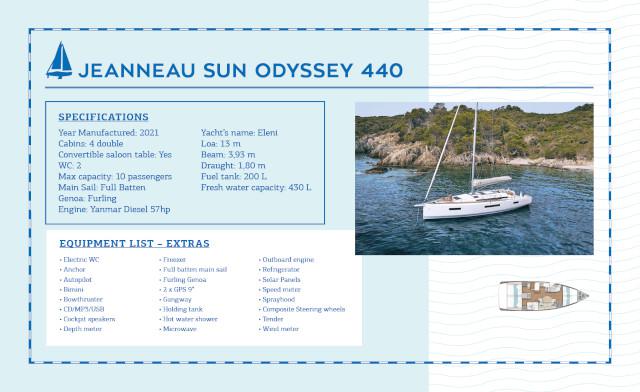 Book yachts online - sailboat - Sun Odyssey 440 - Eleni - rent