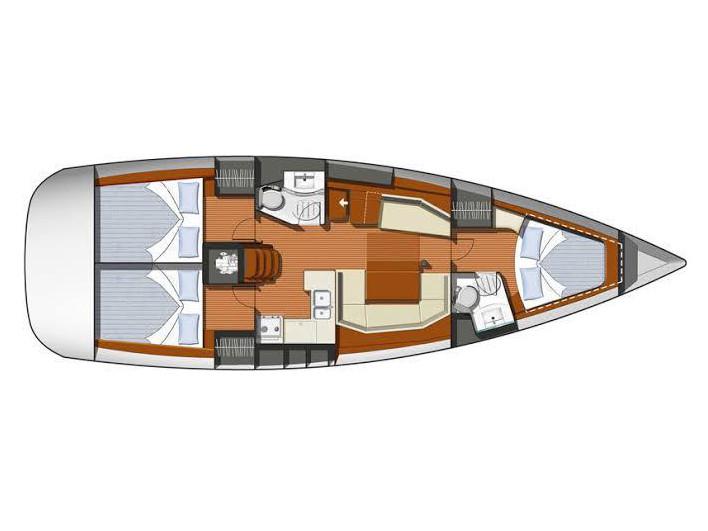 Book yachts online - sailboat - Sun Odyssey 42i - Miss Joy - rent