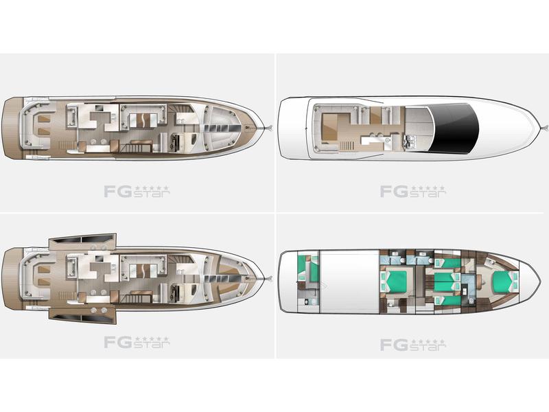 Book yachts online - motorboat - Galeon 640 Fly - FGstar - rent