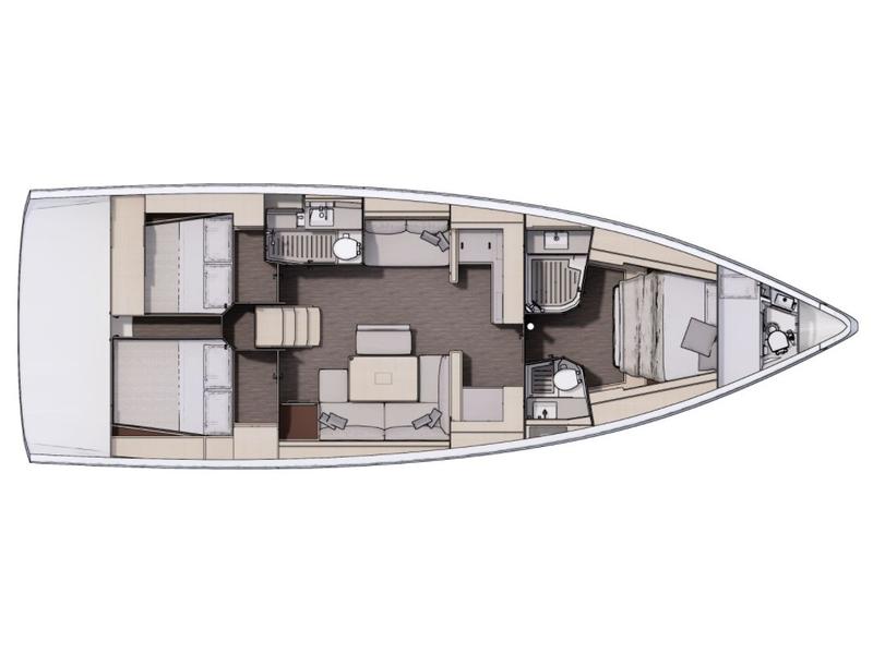 Book yachts online - sailboat - Dufour 470 owner layout - Angelique - rent
