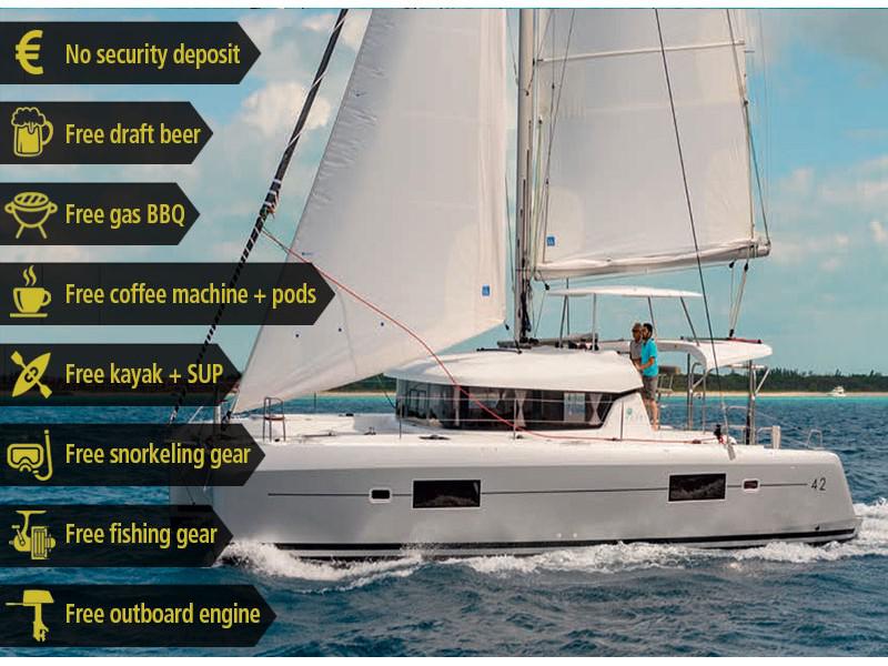 Book yachts online - catamaran - Lagoon 42 - Kireina - rent